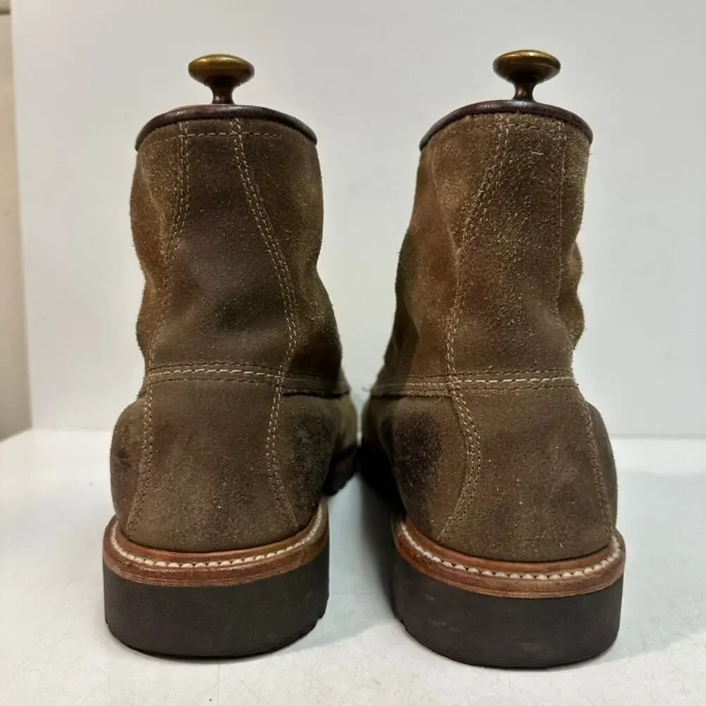 VGUC Frye Dakota Mid Lace Brown Suede Moc Toe Work Boots Soft Toe Men's 13 D